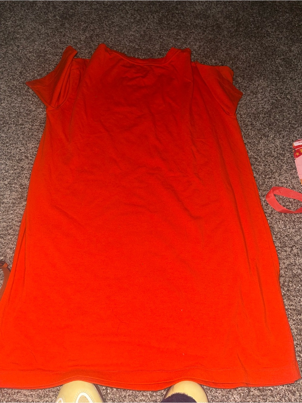 Women’s target orange knee length t shirt dress size medium